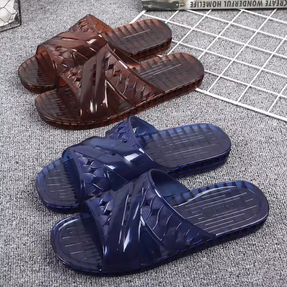 Transparent casual slippers soft sole sandals for outer wear Di569