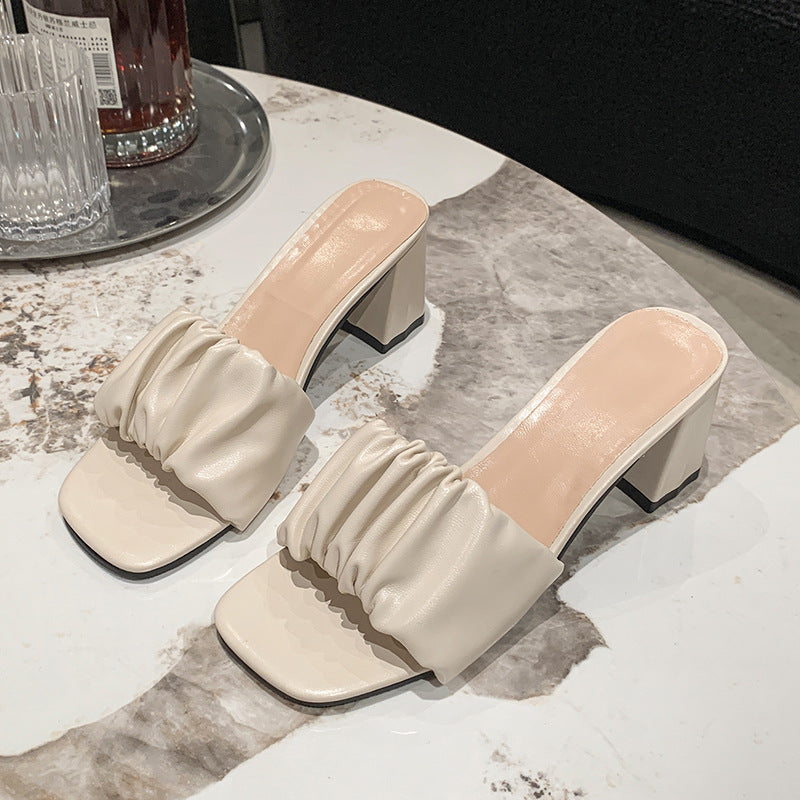2024 new fashion flip flops high heel sandals V108