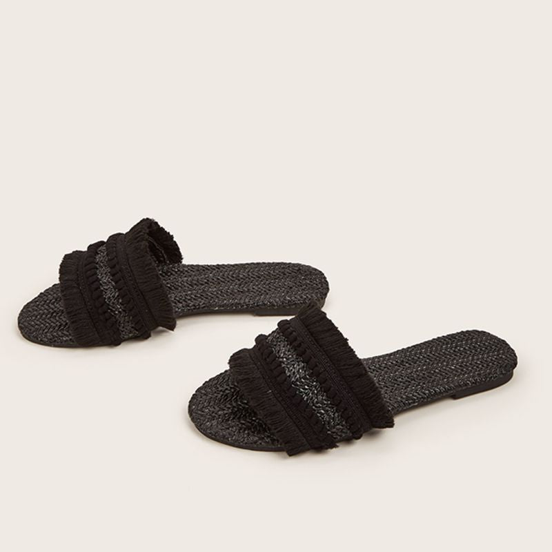 Summer new flat tassel outerwear women's sandals LD431