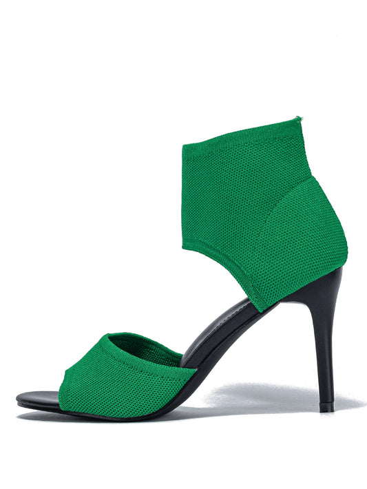Women's knitted high heel sandals G933
