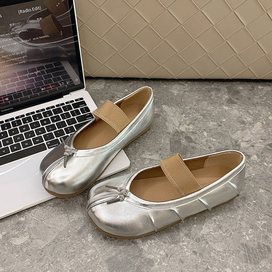 Fashionable ballet shoes for women 2024 summer new style shallow mouth one-strap slim split toe versatile soft-soled shoes LD426