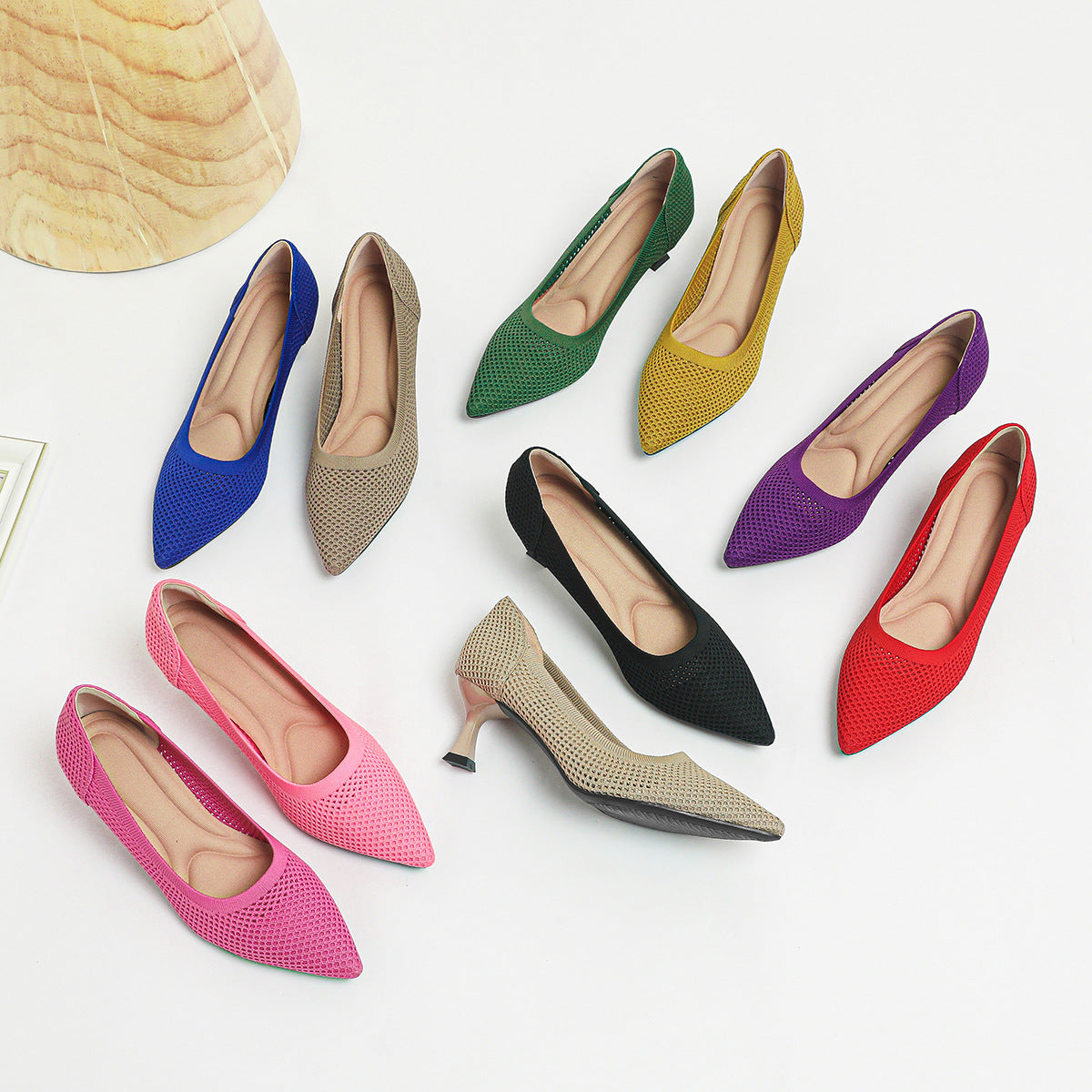 Multicolor hollow sandals summer comfortable flying woven fashionable breathable high heels V137