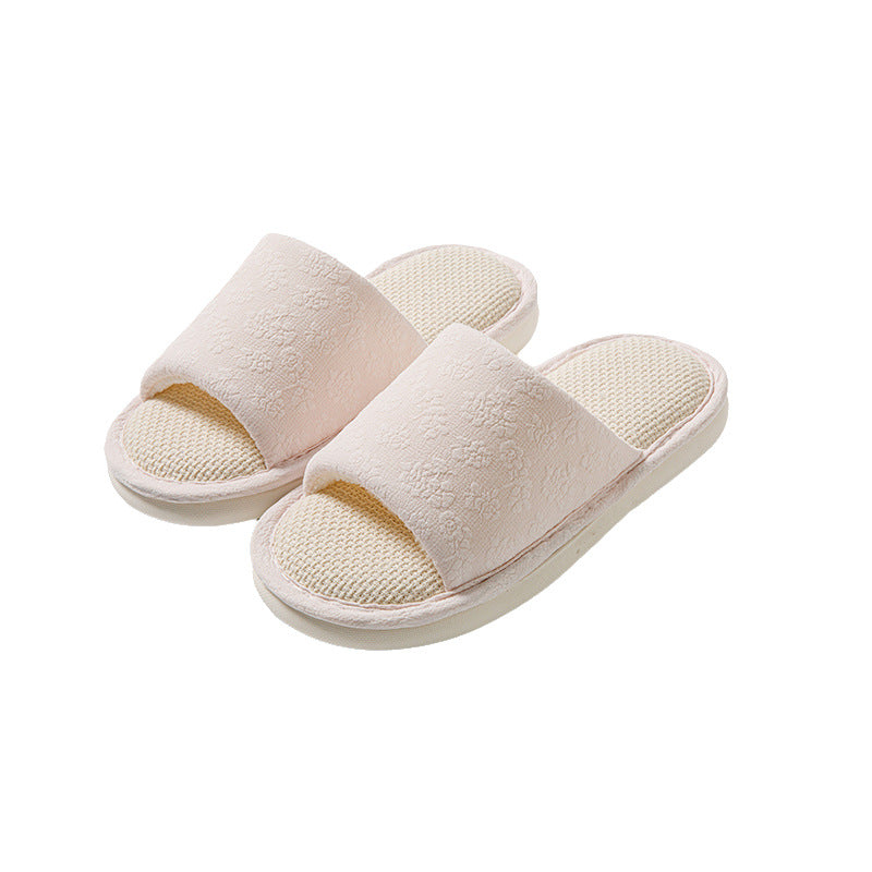 Linen slippers embossed sandals fabric cotton and linen slippers BU104