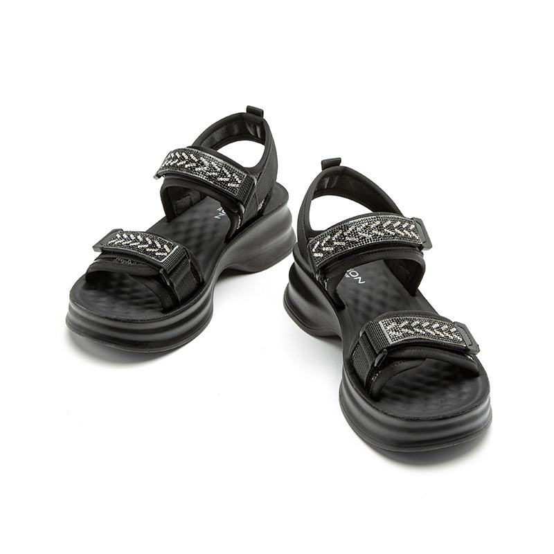 New summer simple thick-soled one-strap Velcro sandals LD441-LD418