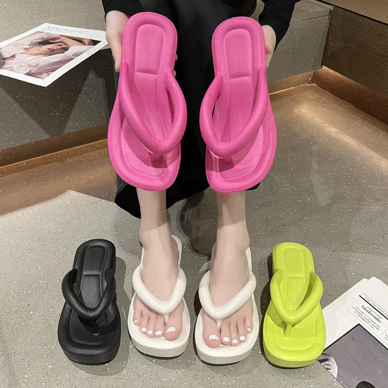 Summer new style flip flops solid color light and simple beach sandals Di516