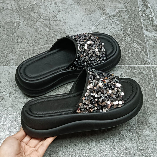 Thick-soled sandals for women 2024 new style outdoor wear summer fashion hot style fashionable flip flops G877