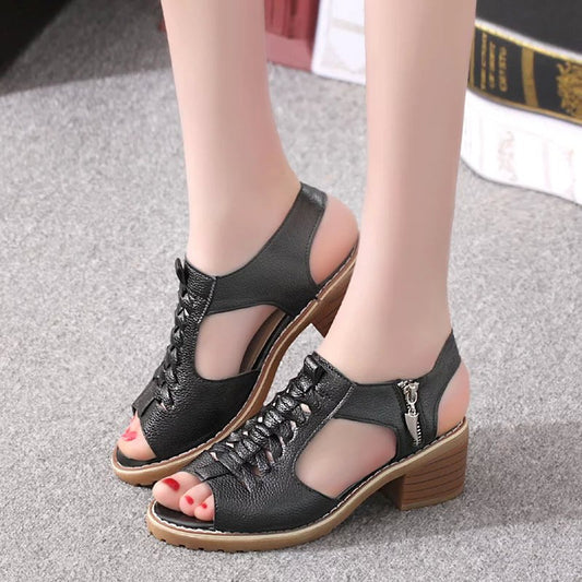 Summer new color women's sandals side zipper fashion women's sandals BV048