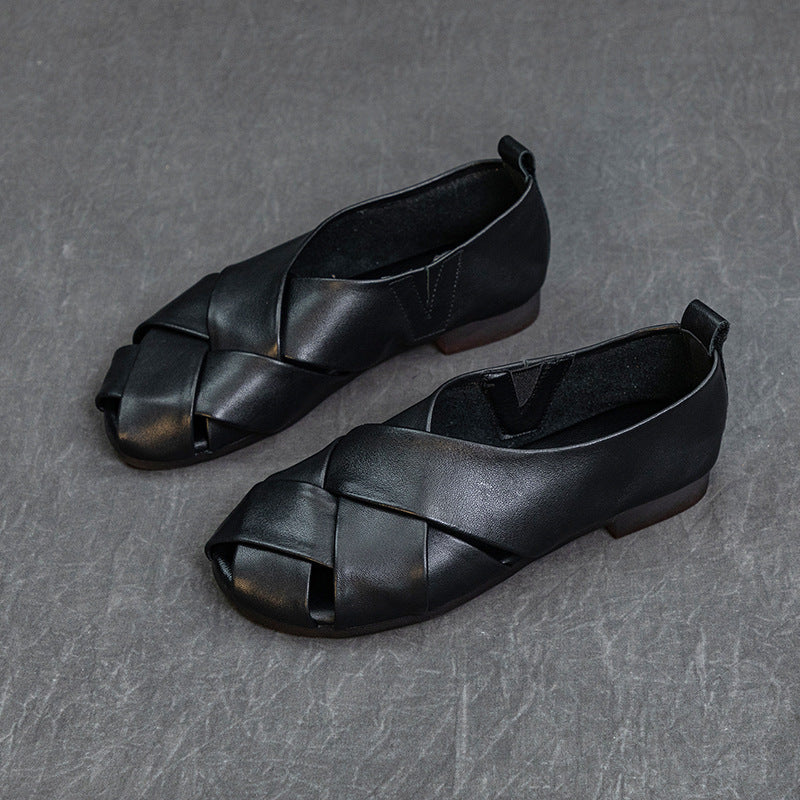 New style flat heel soft sole soft surface hollow simple women's shoes PR053
