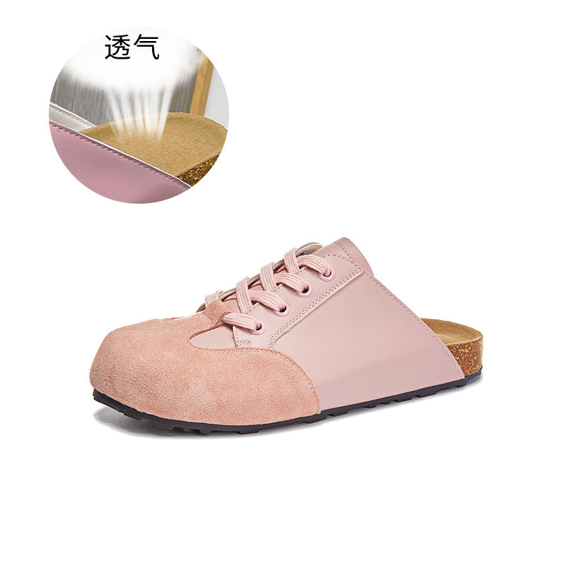 2024 summer new style fashionable casual versatile flat leather slippers LY951