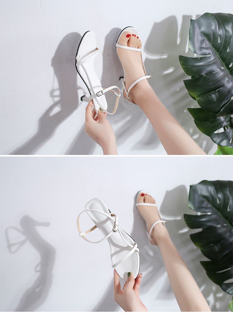 New summer stiletto strap high heels sandals H097
