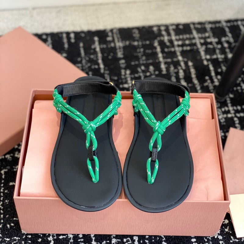 2024 new casual beach flat sandals LD002
