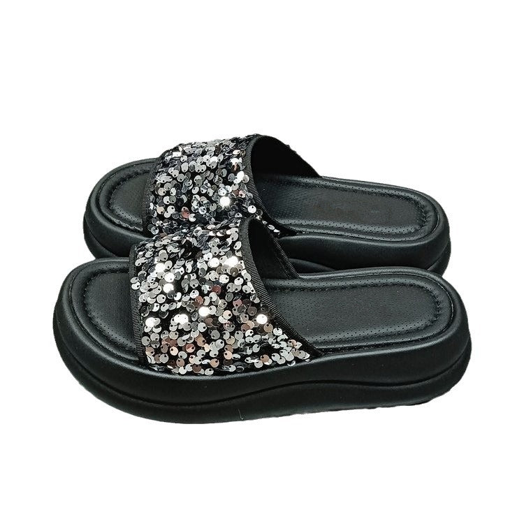 Thick-soled sandals for women 2024 new style outdoor wear summer fashion hot style fashionable flip flops G877