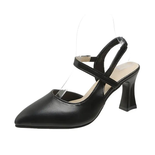 2024 new summer style pointed toe strap soft leather high heels LD428