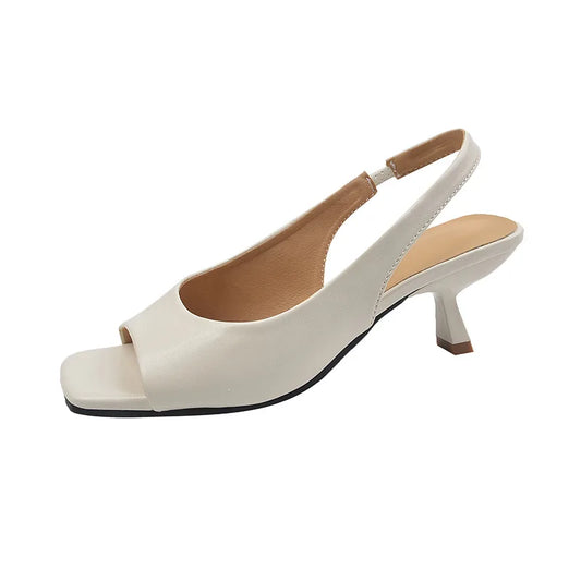 New style simple square toe open toe high heels CH476