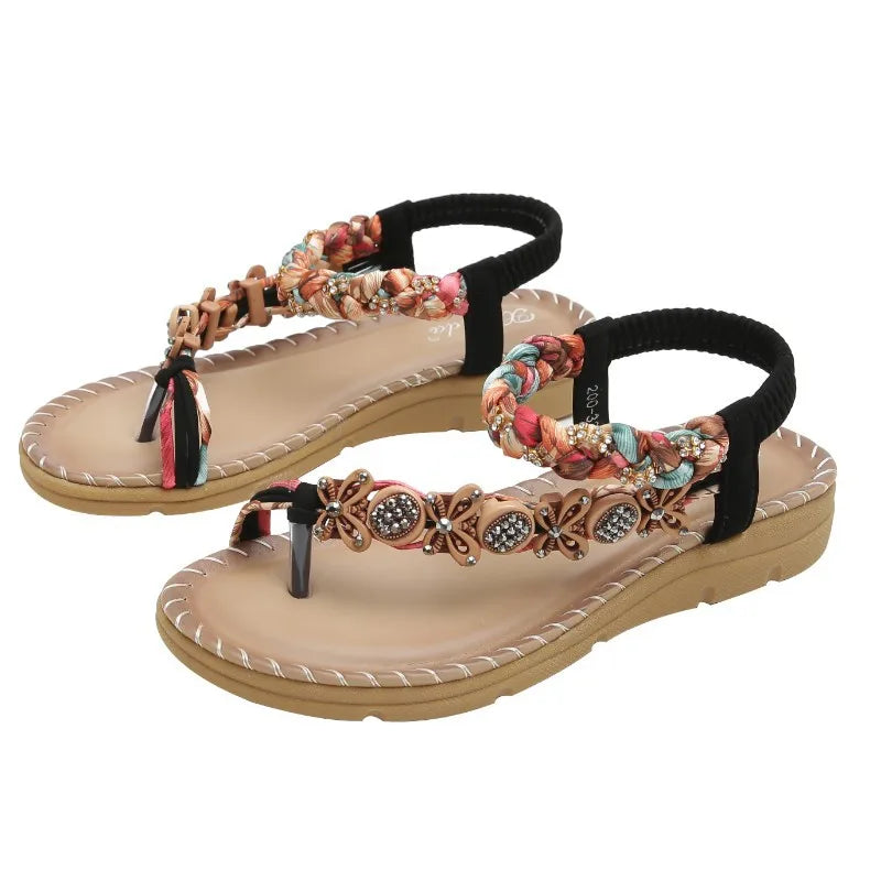 Summer bohemian fashionable elastic thong sandals LD212