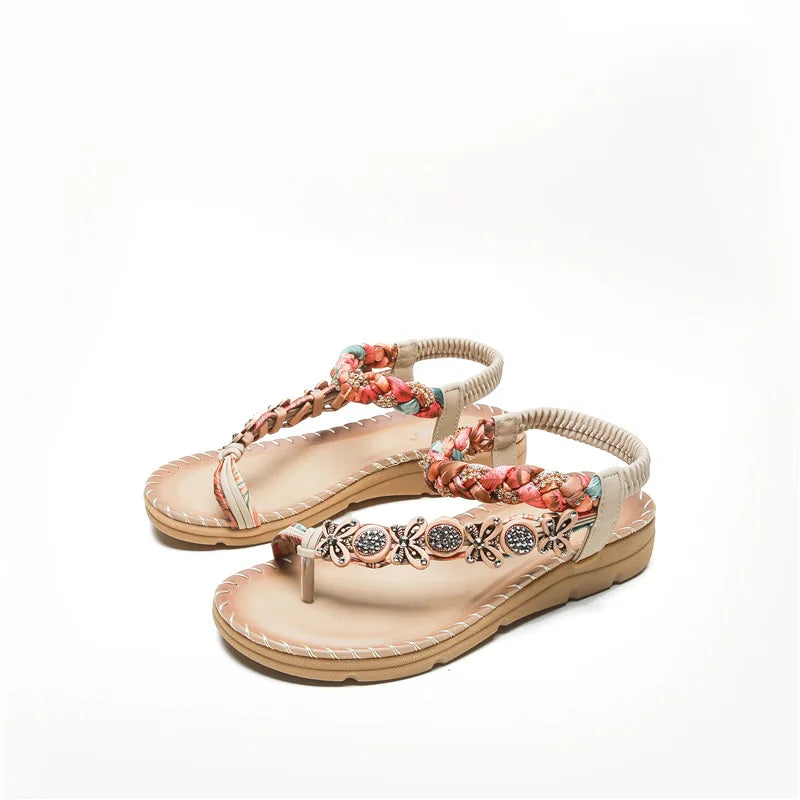 Summer bohemian fashionable elastic thong sandals LD212