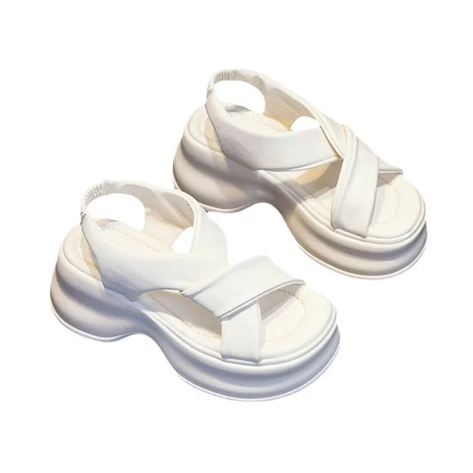 Women's new summer fashion versatile thick-soled cross-strap sandals LD311