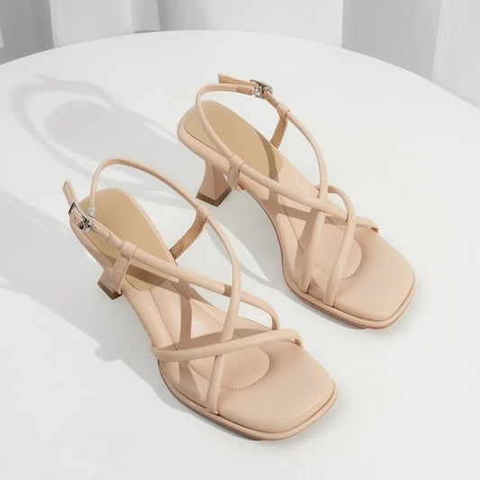 2024 new summer style versatile stiletto Roman style high heels  LD198