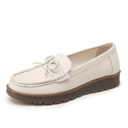 Genuine leather soft sole comfortable non-slip flat shoes LD103